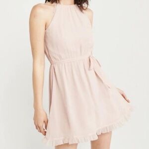 Abercrombie & Fitch Light Pink Chiffon Mini Dress